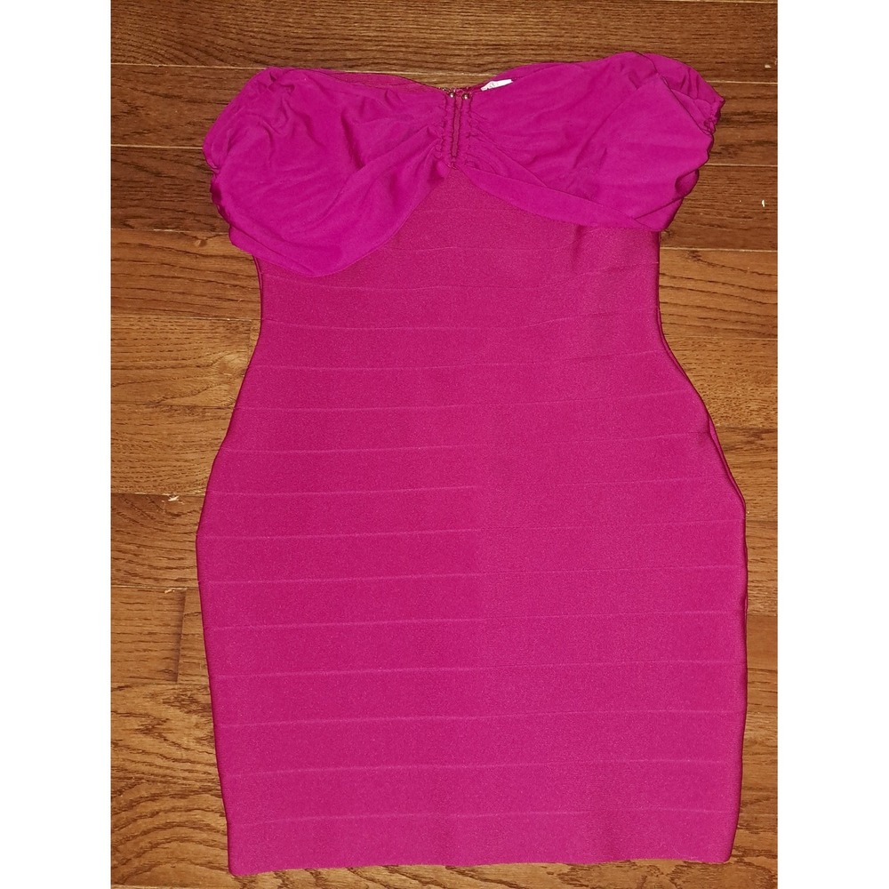 Fashion Nova Magenta Believe It Or Not Off Shoulder Bandage Mini Dress Large NEW